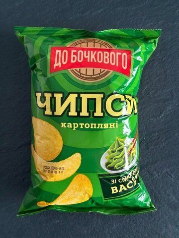 Чіпси зі смаком Васабі &laquo;До Бочкового&raquo; 100г МТ-103-78 фото