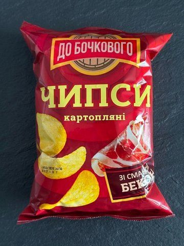 Чіпси зі смаком Бекону &laquo;До Бочкового&raquo; 100г МТ-103-79 фото